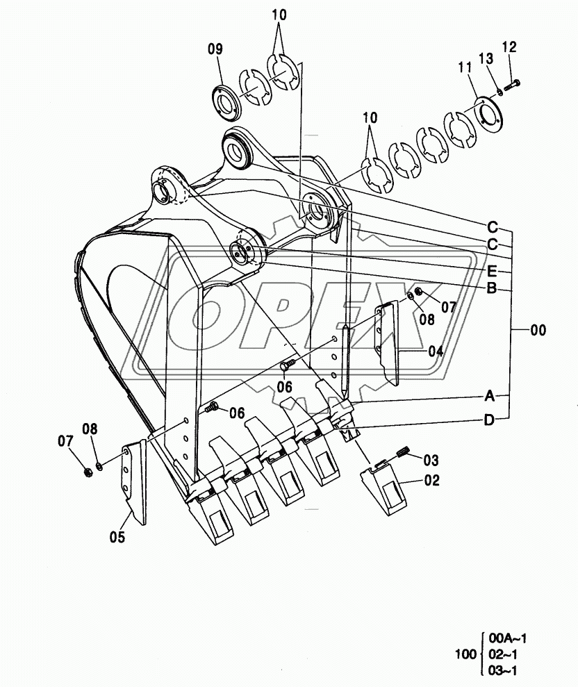 ROCK BUCKET 1.15 (JIS 94)