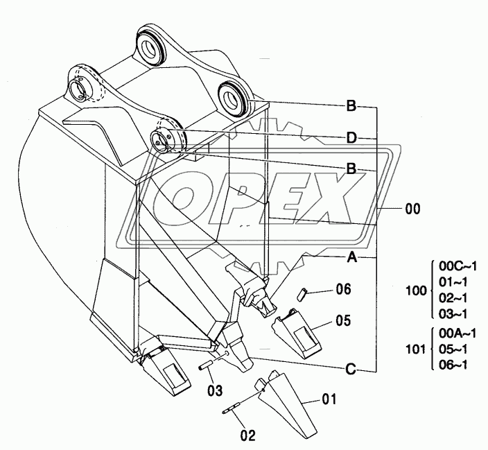 RIPPER BUCKET 0.9 (JIS 94)