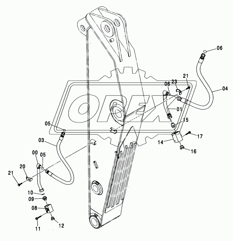 ВЕН ARM PIPING (2.11M) (BREAKER & CRUSHER) <350>