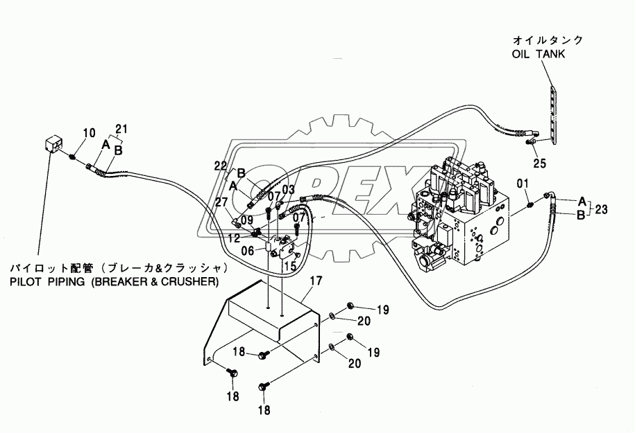 PILOT PIPING (FLOW PATE SELECTOR)