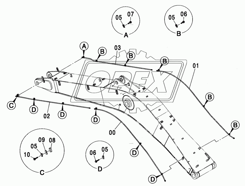 QUICKHITCH PIPING (MONO BOOM) <350, MTH(EU3.EU4)>