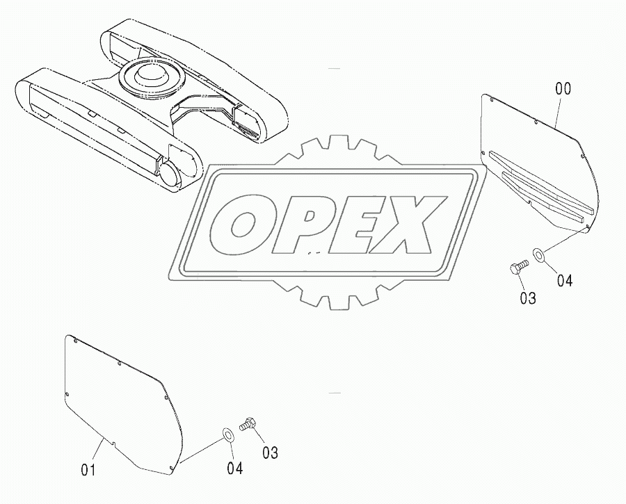 TRAVEL MOTOR COVER <R>