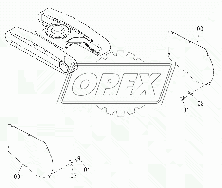 TRAVEL MOTOR COVER <LCH>