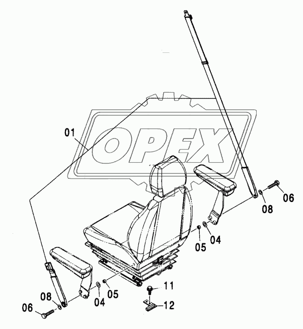 SEAT BELT (AIR-SUSPENSION SEAT) <460>