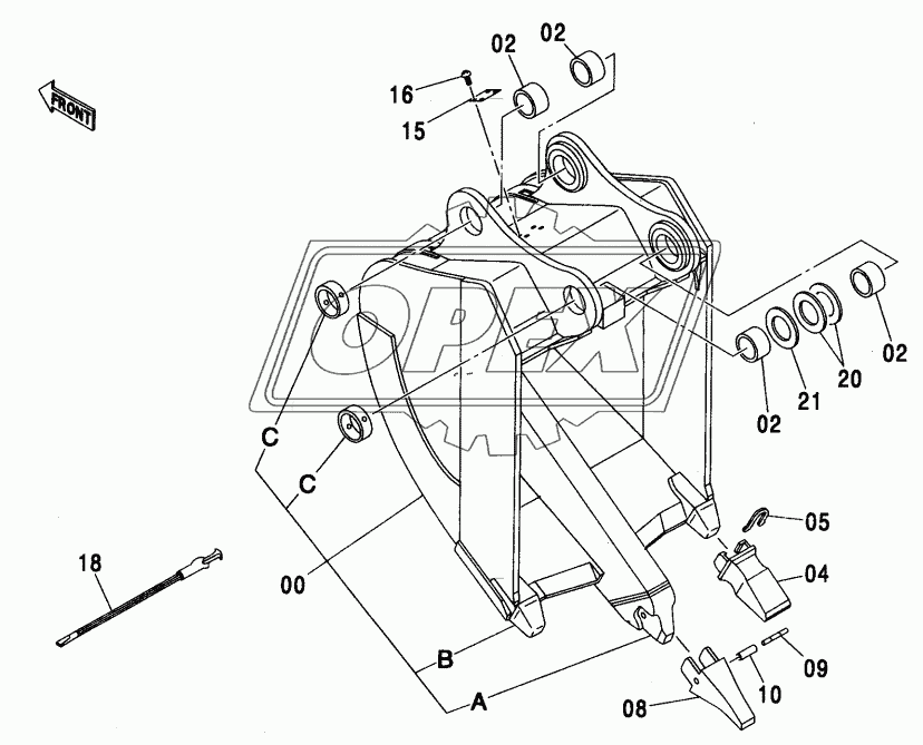 RIPPER BUCKET 1.3 (JIS 94)