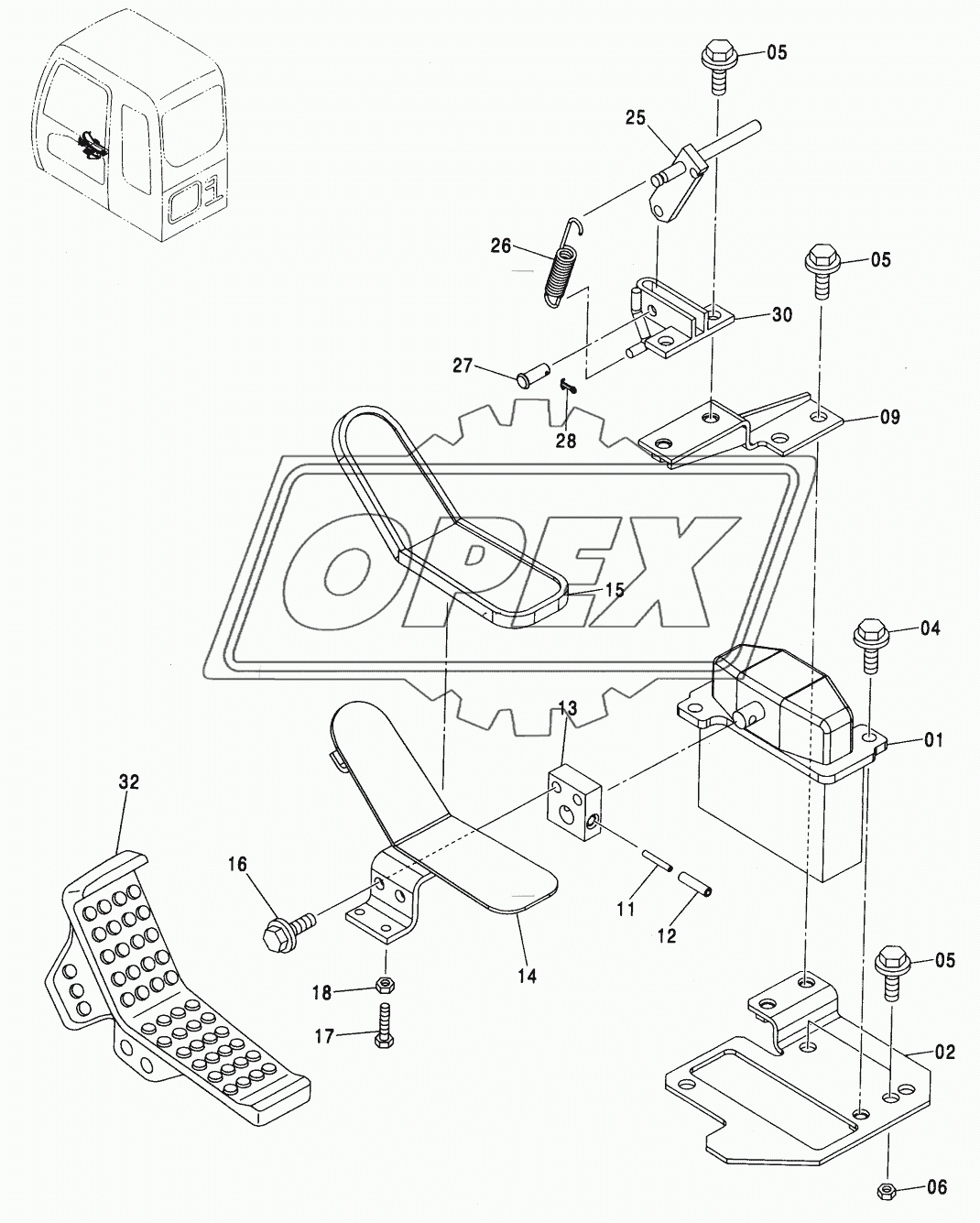 CONTROL PEDAL (BREAKER) 1