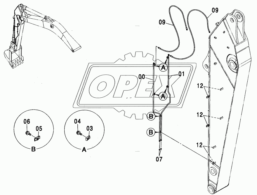 QUICKHITCH PIPING (SEMI-LONG ARM) <460>