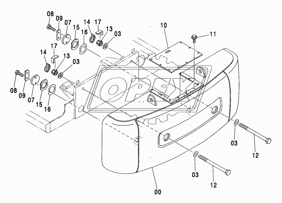 COUNTERWEIGHT (REMOVAL DEVICE) <450, H, MT, MTH>