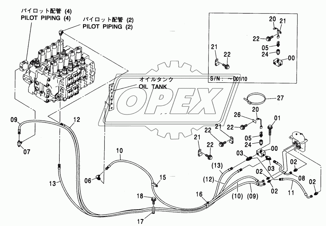 PILOT PIPING (REMOVAL DEVICE) <450, H, MT, MTH>