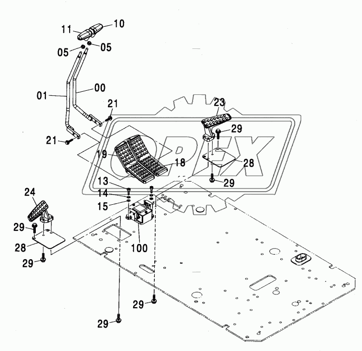 CONTROL LEVER (TRAVEL) <460>