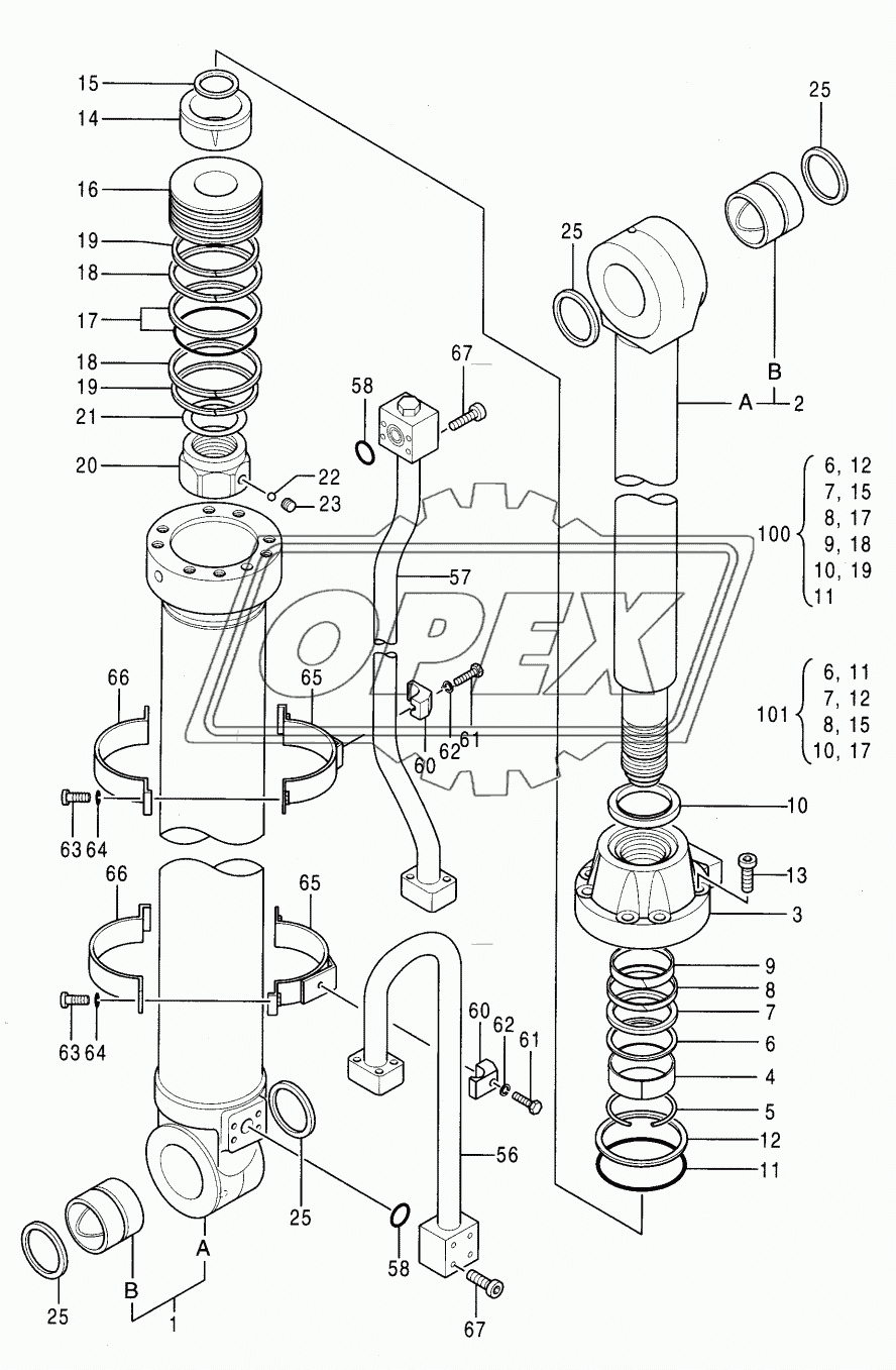 CYL.,ARM (STD. BOOM, H BOOM) (BACKHOE)