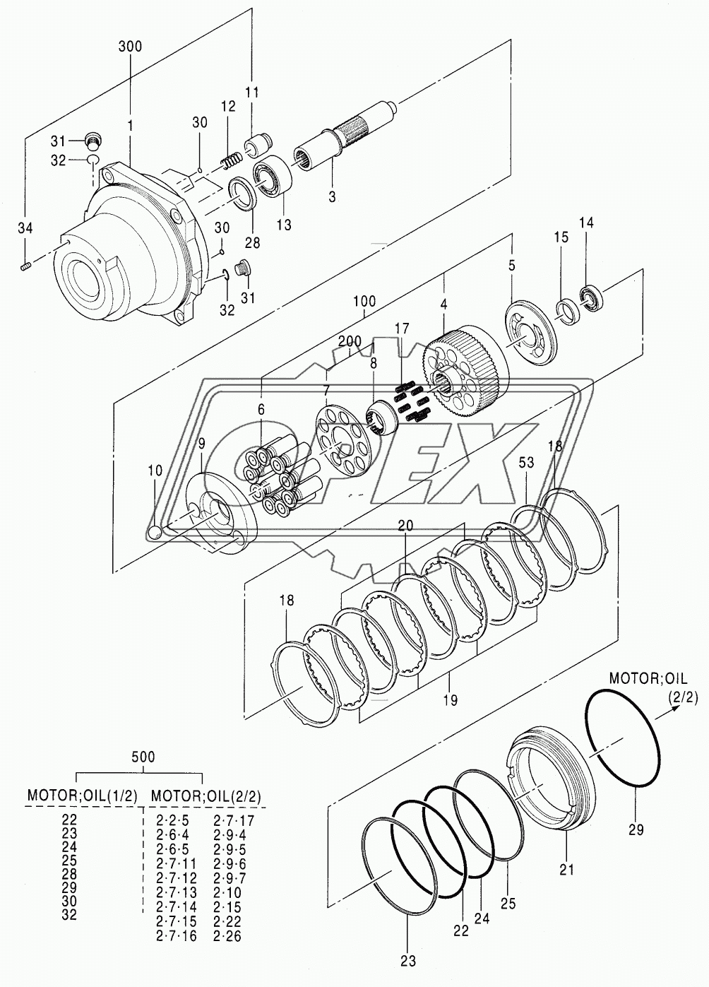 MOTOR,OIL (1/2) 1