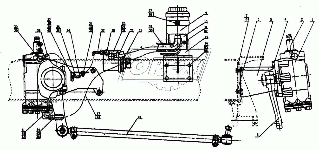 Гидроусилитель рулевого механизма 6x2