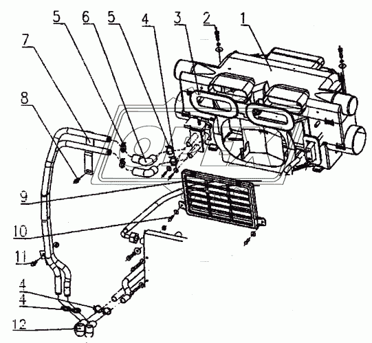 Механизм отопления кабины 2