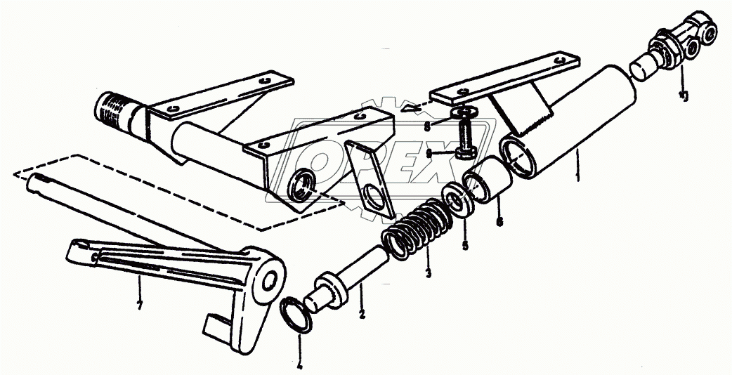 Механизм управления сцеплением и тормозом Fuller