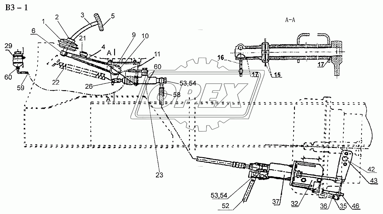 THE OPERATION SYSTEM OF Ф420MM CLUTCH (B3-1)