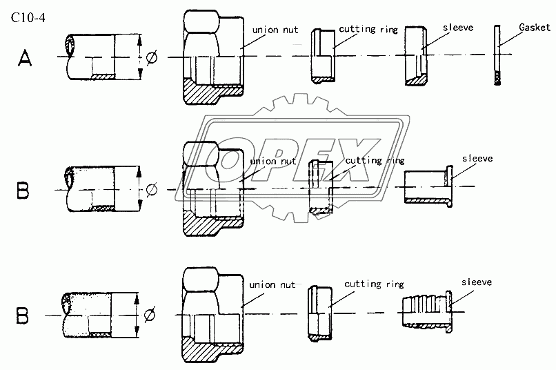 CONNECTOR FOR LINE B (C10-4-2)