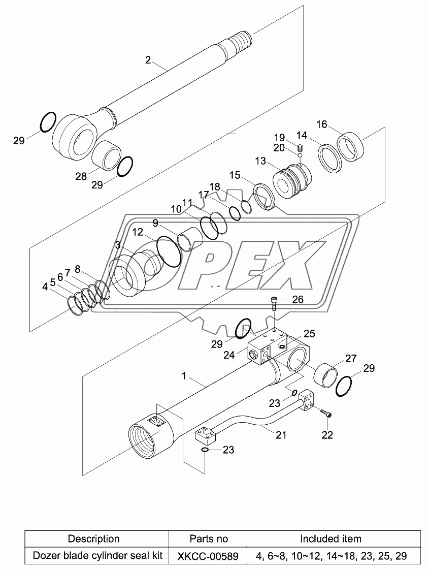 DOZER BLADE CYLINDER