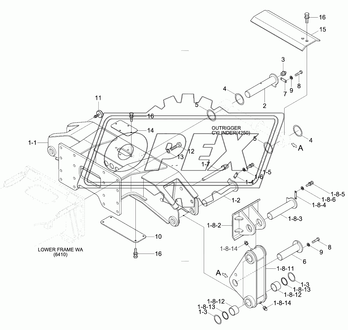 OUTRIGGER MOUNTING-REAR