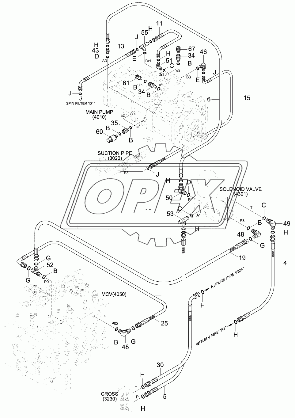 PILOT HYD PIPING (BASE 2)