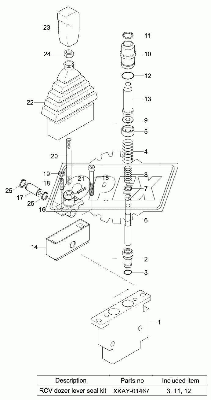 DOZER CONTROL LEVER