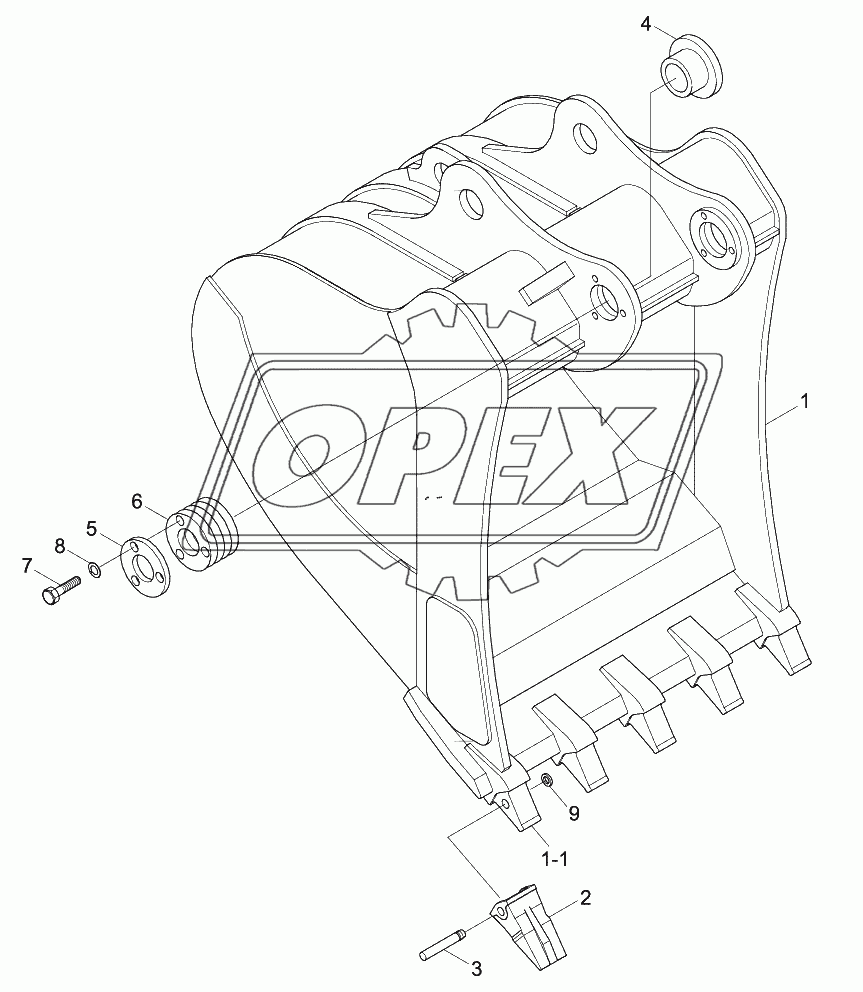 BUCKET (0.69M3 SAE HEAPED, HEAVY DUTY)