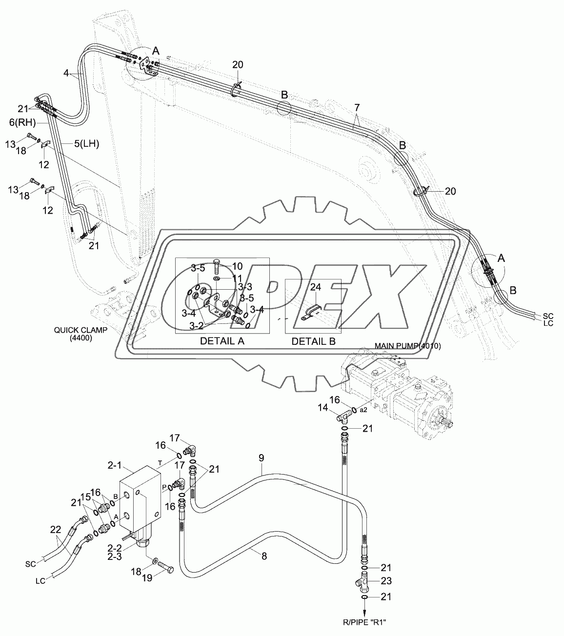 QUICK CLAMP HYD PIPING