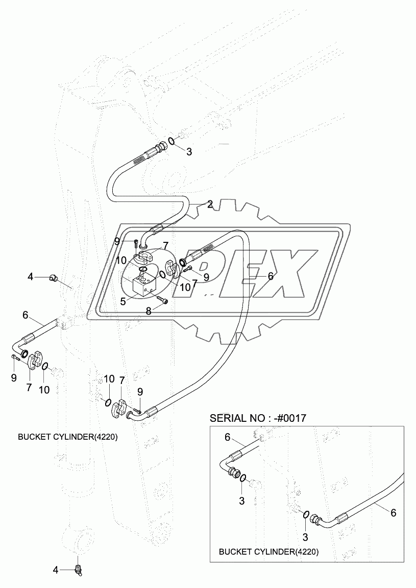 ARM HYD PIPING (3.1M, LONG)