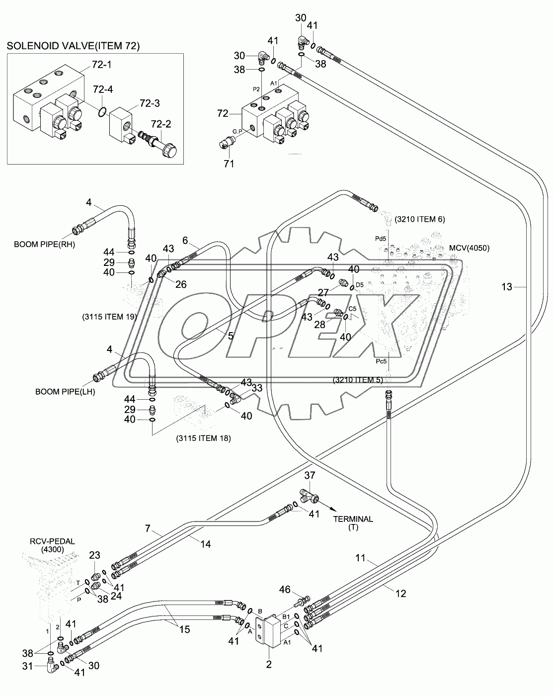 DOUBLE ACTING MAIN PIPING 1 (ADJUST BOOM)