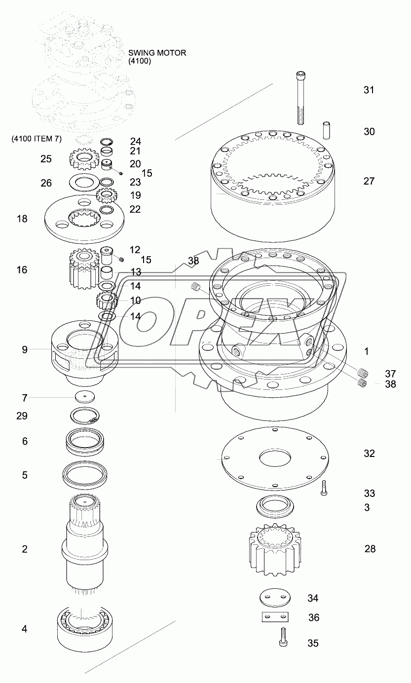 SWING REDUCTION GEAR