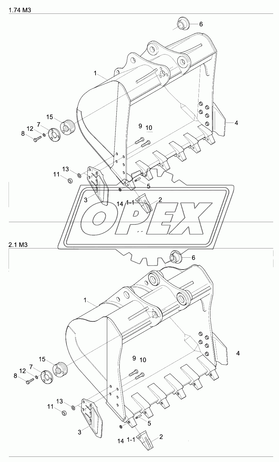 BUCKET (6 TEETH)