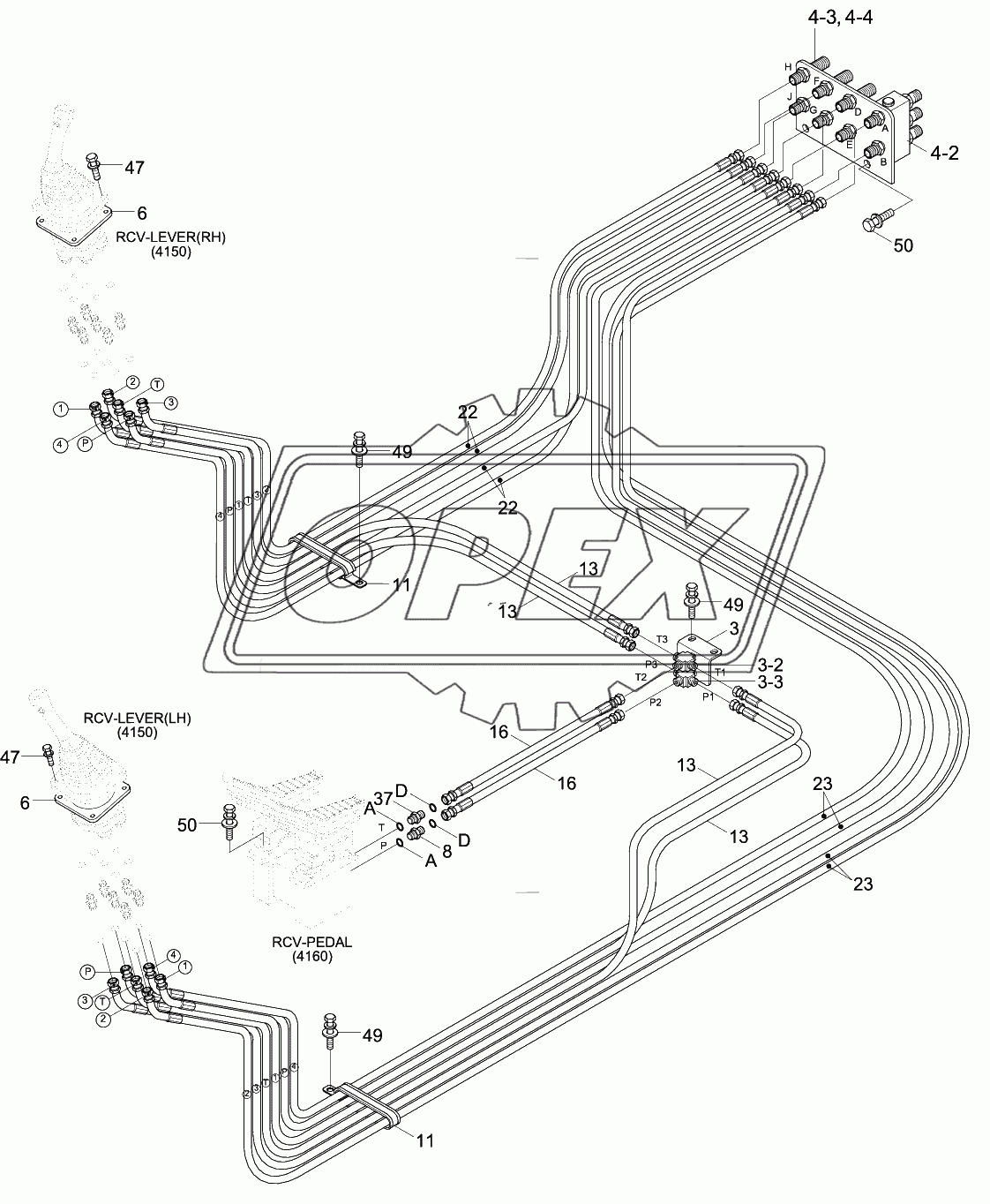 PILOT HYD PIPING (CONTROL 1) 1