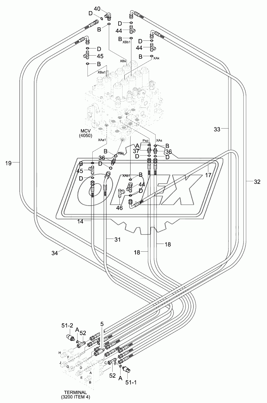 PILOT HYD PIPING (CONTROL 2) 1