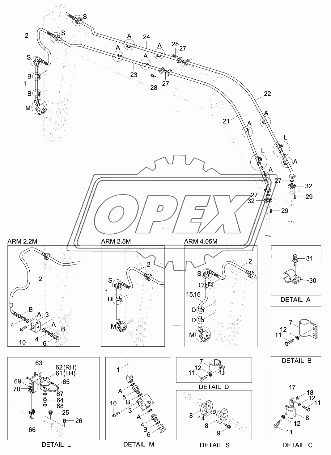 ATTACH PIPING KIT (S & D/ACTING)