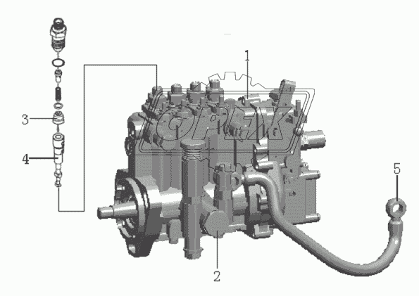 QC490Q(DI)-21000 Fuel injection pump assembly