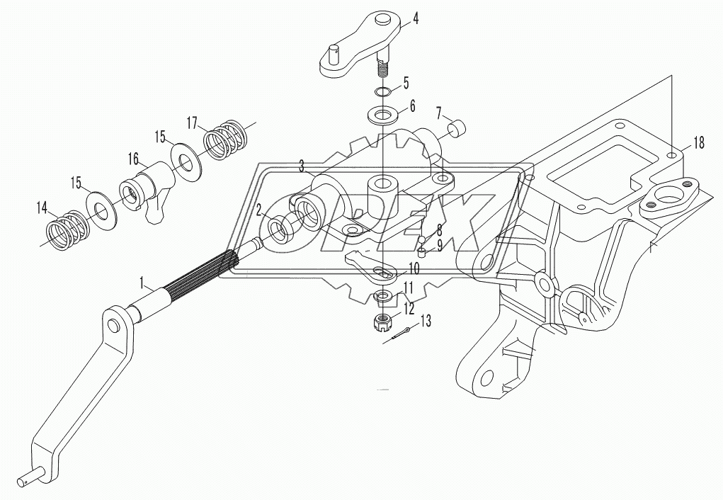 Seat, gear shift control assembly