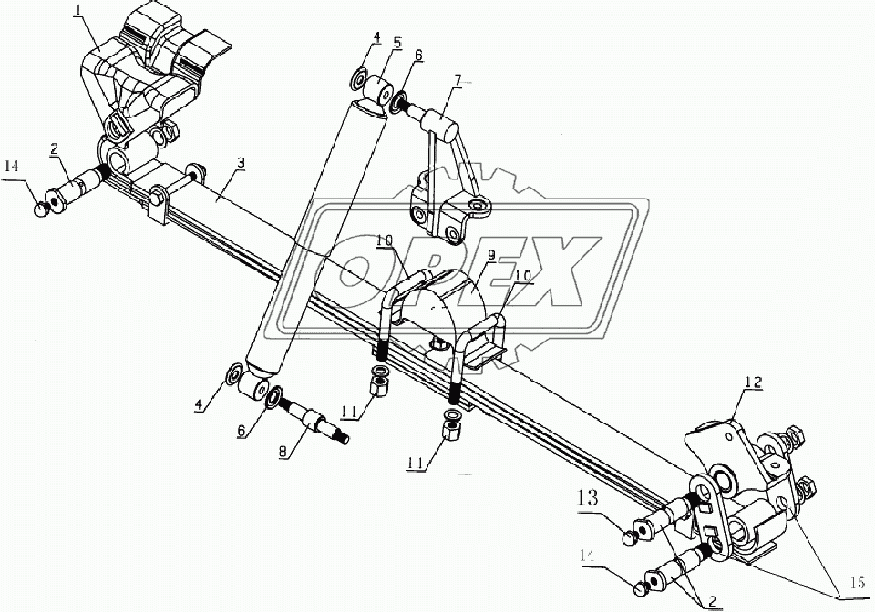 2901D4XZ Front suspension assembly