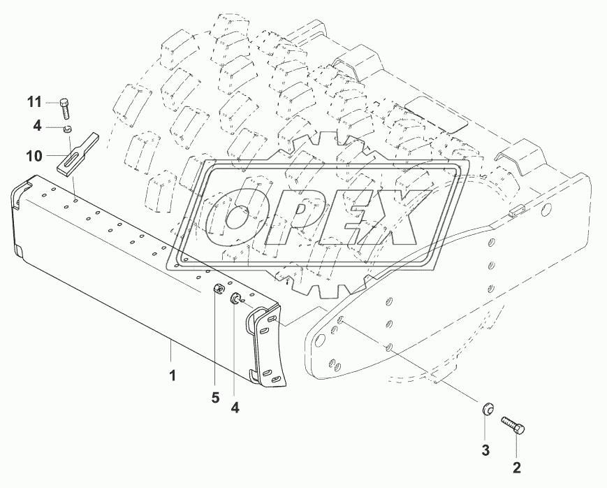 Скребок/Tamping foot scraper (VM132PD) 1