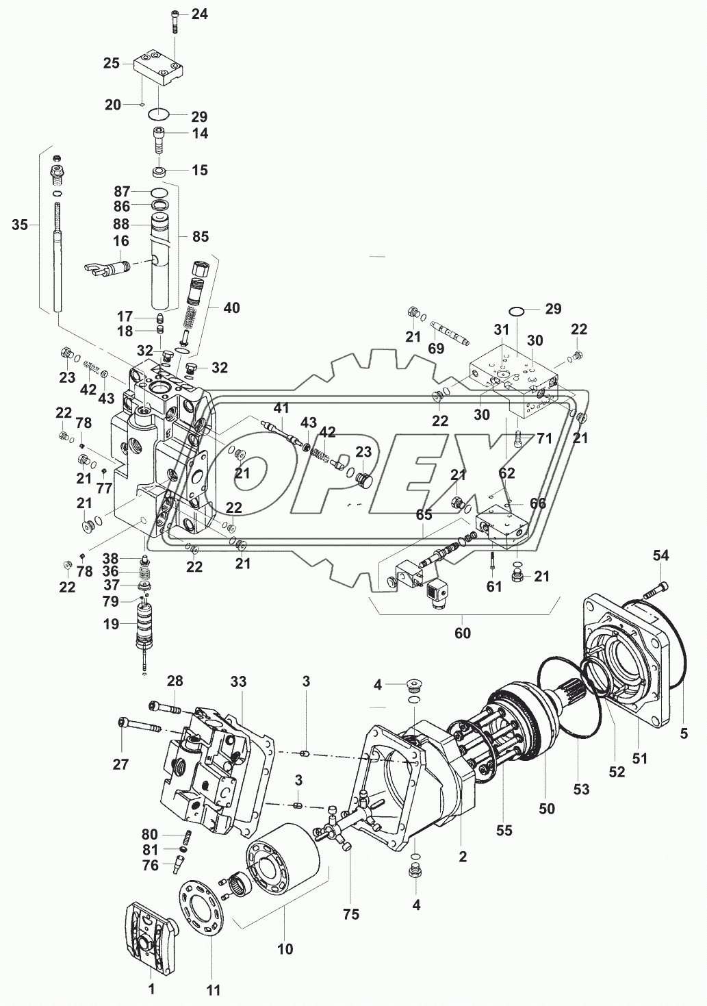 Мост ведущий/Variable displacement motor