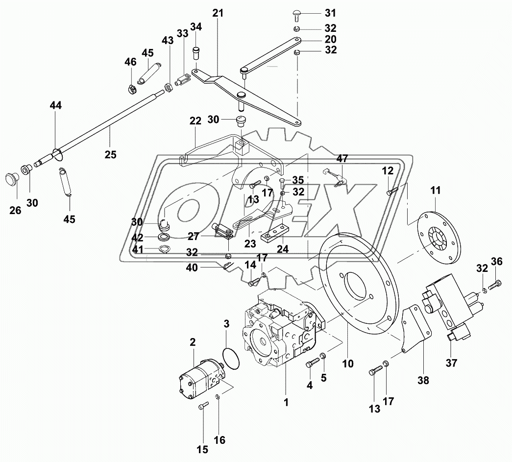 Установка насоса/Pump mounting