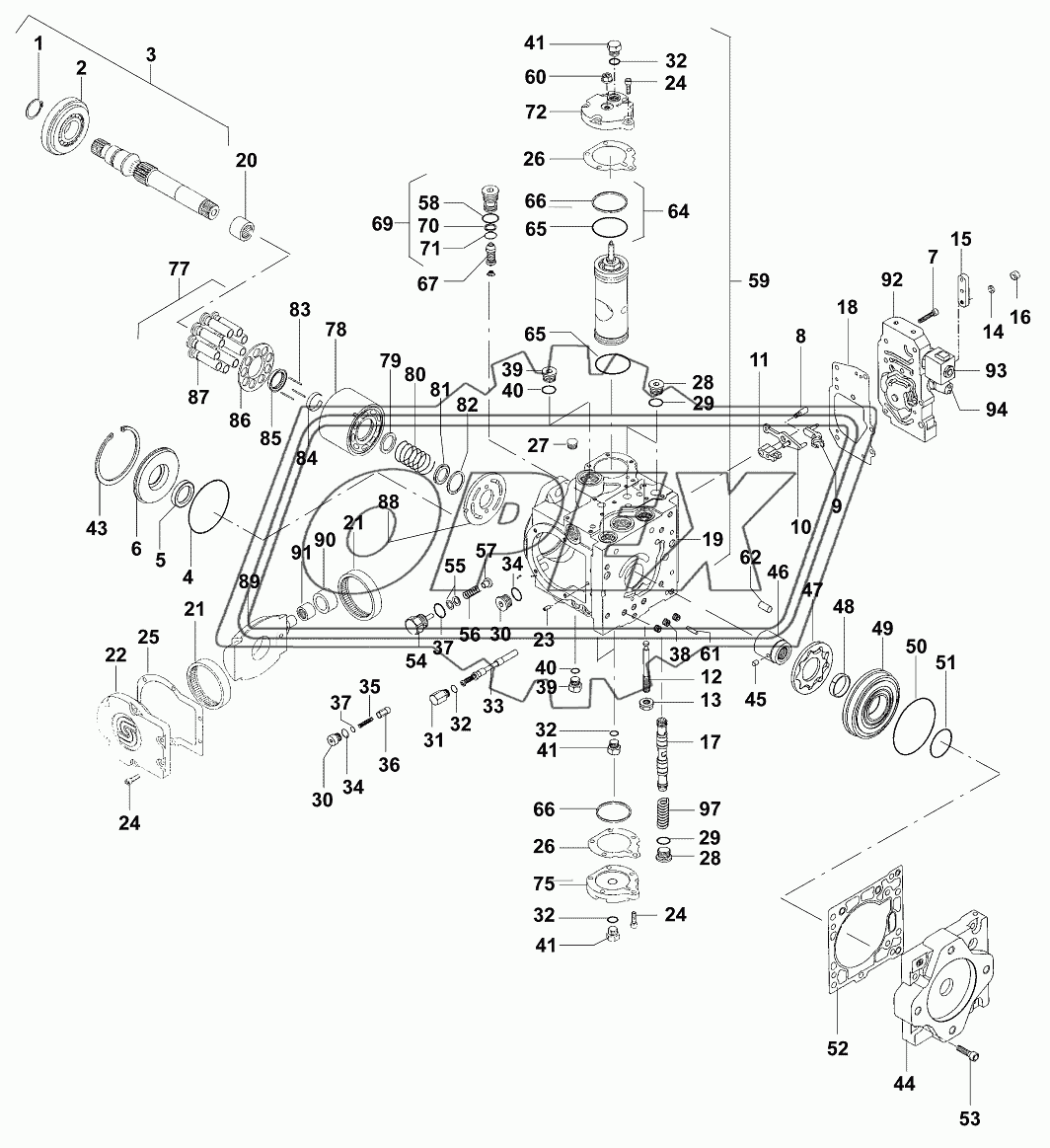 Гидронасос/Variable displacement hydro pump