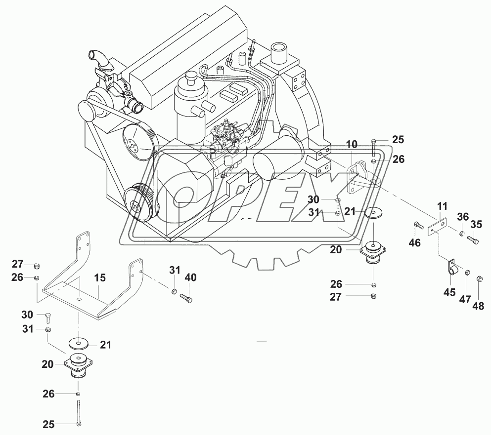 Подвеска двигателя/Engine suspension