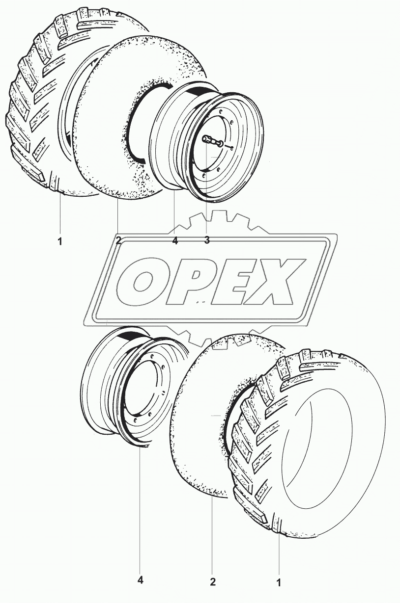 Колесо (VM75PD)/Cleat tread typre