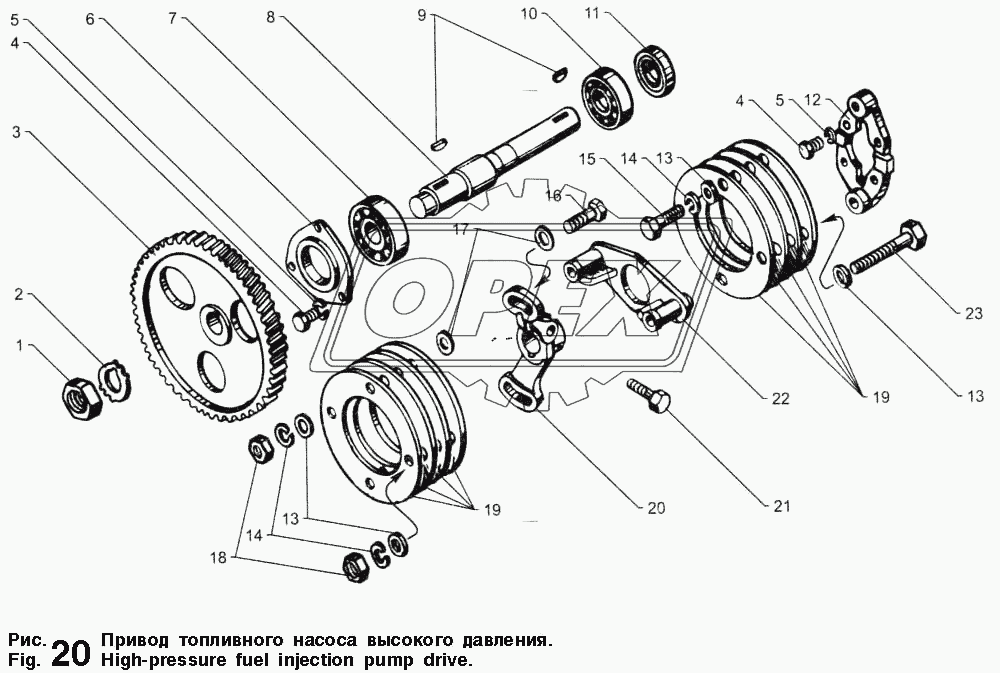 Привод топливного насоса высокого давления