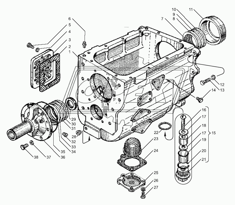 Картер коробок передач ЯМЗ-239, ЯМЗ-2391