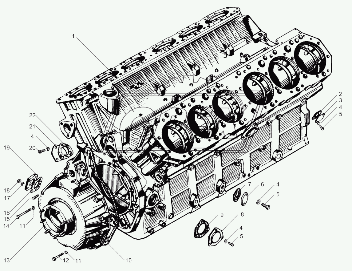 Блок цилиндров ЯМЗ-240М2,ЯМЗ-240ПМ2