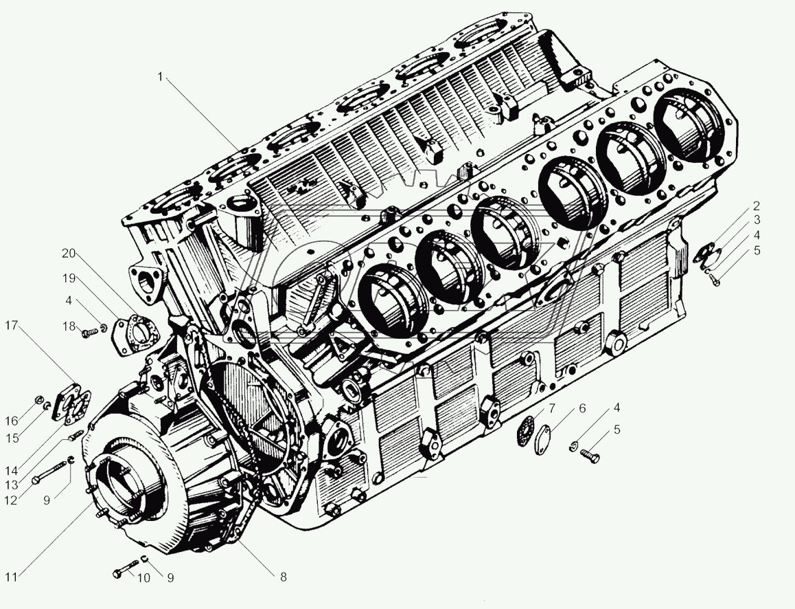 Блок цилиндров ЯМЗ-240БМ2