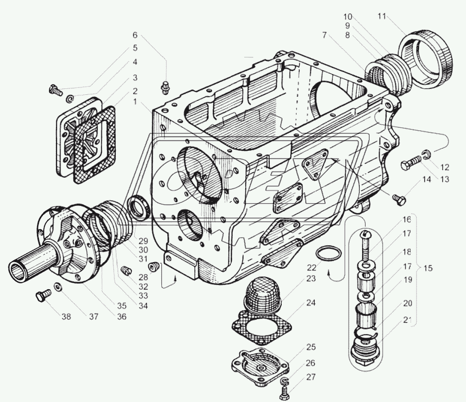 Картер коробки передач