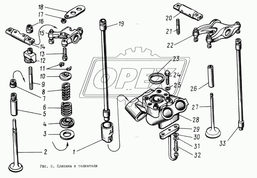 Клапаны и толкатели
