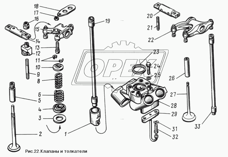 Клапаны и толкатели